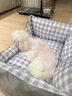 永抱寵物狗窩小型犬冬季可拆洗狗狗睡墊寵物冰墊涼墊貓窩狗床四季通用比熊 藍莓牛奶-涼感牛奶絲 M-53*39*25cm【建議12斤內寵物】 曬單實(shí)拍圖