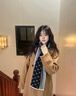 古士旗（GUSKI）法國品牌圍巾女秋冬季氛圍感保暖圍脖日韓風(fēng)高檔實(shí)用禮物送女友 黑灰色【高檔禮盒】 180*30cm 曬單實(shí)拍圖