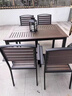 鳳朝皇戶(hù)外桌椅套裝庭院室外塑木防腐別墅陽(yáng)臺4椅一桌花園休閑餐桌椅子 經(jīng)典款 巴克6椅+160x90 拼花長(cháng)桌 新金屬框架 曬單實(shí)拍圖