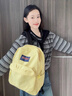 jansport杰斯伯雙肩包男女大容量電腦背包高中初中大學(xué)生書(shū)包旅行 奶黃+隔層+側袋 曬單實(shí)拍圖