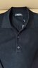 Massimo Dutti秋季新品2025男裝高智感通勤風(fēng)羊毛棉質(zhì)POLO領(lǐng)長(cháng)袖針織衫01049214 黑色 L (185/104A) 曬單實(shí)拍圖