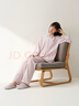 無(wú)印良品（MUJI）[自營(yíng)限定款]女士無(wú)側縫 雙層紗織睡衣  軟棉棉內衣 淺粉色格紋 L 曬單實(shí)拍圖