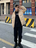 倉石一樹(shù)高端白鴨絨輕薄羽絨服男士冬季新款美式立領(lǐng)燈芯絨百搭刺繡外套男 卡其色 XL 曬單實(shí)拍圖