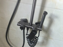 九牧（JOMOO）全銅淋浴花灑套裝家用冷熱鋼琴數顯防腐增壓花灑 C款-槍灰色滑板花灑 曬單實(shí)拍圖