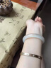 巫記手鐲女冰種飄花白月光手鐲荔枝凍寬條年輕款送女友送媽媽禮物 【高冰種】62圈口【130-140斤】 曬單實(shí)拍圖
