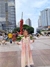 芭米諾女童中秋節(jié)漢服2025新款兒童古裝公主裙小女孩超仙連衣裙 粉色130 曬單實拍圖