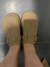 回力四季松糕厚底勃肯鞋包頭半拖鞋女外穿2025新款秋冬季一腳蹬懶人博肯鞋 卡其色（升級專(zhuān)柜品質(zhì)） 38 曬單實(shí)拍圖