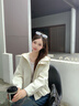 香影【防風(fēng)】工裝風(fēng)連帽短外套女2025秋季新款戶外小個(gè)子白色風(fēng)衣 鷺白 M 160/84A/95-110斤 曬單實(shí)拍圖