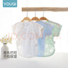 優(yōu)奇新生嬰兒兒衣服初生半背衣夏季款寶寶上衣夏天衣服薄款和尚服夏裝 曬單實(shí)拍圖