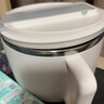 京東京造 泡面碗 上班族304不銹鋼飯盒小學(xué)生雙層防燙1.3L白色 配筷勺 曬單實(shí)拍圖