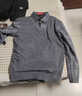 皮爾卡丹（pierre cardin）羊毛絨衫男士秋冬季加絨假兩件毛衣男襯衫領(lǐng)加厚保暖針織打底衫男 18617加 絨灰色 175/XL【建議140-155斤】 曬單實(shí)拍圖