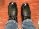 七匹狼男士馬丁靴男2026春季新款真皮時(shí)尚休閑工裝鞋厚底防滑徒步男鞋 黑色 43 【標準皮鞋碼】 曬單實(shí)拍圖