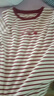 百圖betu女裝2025夏季新款T恤撞色領(lǐng)邊意趣圖案條紋棉感短袖女2503X05 紅白條 S 曬單實(shí)拍圖