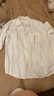 MUJI男式 漢麻水洗 長(cháng)袖襯衫 男士襯衣外套上衣男款夏季 男裝AC218A5S 白色 M (170/92A) 曬單實(shí)拍圖