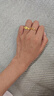 周六福（ZLF）  黃金戒指女款5D硬金翅膀指足金環(huán)送女友 定價(jià) 15號-0.91g 曬單實(shí)拍圖