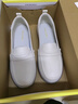 木林森女鞋百搭淺口護士鞋鞋舒適一腳蹬休閑豆豆鞋媽媽鞋女 米色 38 曬單實(shí)拍圖