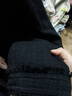 對白優(yōu)雅精致高級感小香風短外套女2025秋新款流蘇毛邊粗花呢上衣 靜謐黑 L 曬單實拍圖