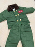 迪士尼（Disney）軍大衣兒童套裝加絨軍綠色嬰兒棉衣加厚寶寶棉服東北小孩冬季衣服 軍大衣_分體款送帽子包包 90 cm 建議22-26斤 曬單實(shí)拍圖