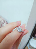 播匠s925銀圓包莫桑鉆戒指女1克拉D色時(shí)尚個(gè)性情人節禮物送女友送老婆 白色莫桑鉆女戒1克拉 曬單實(shí)拍圖