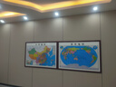 佳得雅（JIADEYA）新版中國地圖世界地理圖帶框辦公室掛畫(huà)書(shū)房裝飾畫(huà)會(huì )議室裝裱定制 中國和世界 140*100cm紅褐框（大氣尺寸） 曬單實(shí)拍圖