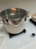 小熊（Bear）含鈦陶瓷雙層蒸鍋 大容量湯鍋家用蒸煮鍋28cm燃氣灶通用JG053-P02 曬單實(shí)拍圖