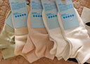 一只魚(yú)襪子女士短襪10A級抗菌防臭100%純棉襪底秋冬季運動(dòng)休閑襪透氣 曬單實(shí)拍圖
