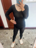 婷美（GRACEWELL）女士秋衣秋褲套裝肌底衣內搭超薄無(wú)痕打底美膚衣高彈修身QS 曬單實(shí)拍圖