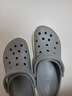卡駱馳（CROCS）洞洞鞋貝雅卡駱班輕便耐磨一腳蹬休閑鞋|205089 石板灰/青檸綠-0GX 41 /42(260mm) 曬單實(shí)拍圖