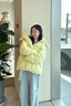 冰潔BINJORA 25冬新款羽絨服女短款百搭連帽面包服保暖外套 J5400DO40 清梨綠 XL 175/96A 【體重約75-85KG】 曬單實(shí)拍圖