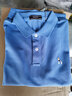 哈吉斯（HAZZYS）男裝 夏季款翻領(lǐng)男上衣純色簡(jiǎn)約休閑短袖POLO衫男ASTZE03BE10 藍灰色GL M (170/92A 46) 曬單實(shí)拍圖