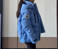 波司登（BOSIDENG）25新款羽絨服女短款鵝絨90絨極寒連帽立領(lǐng)時(shí)尚保暖外套B250242402 【趨勢推薦】光影藍5A38 M 165/88A 體重約110-120斤 曬單實(shí)拍圖