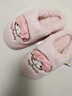 Hello Kitty兒童棉拖鞋冬季加絨保暖女孩室內防滑居家鞋親子25037粉色36-37 曬單實(shí)拍圖