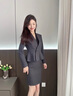 源菲埡西裝套裝女美容院醫美會(huì )所酒店前臺職業(yè)裝正裝黃金珠寶店工作服裝 單件灰色西裝 L 建議100-110斤 曬單實(shí)拍圖