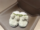 京悠雨日本靜音棉拖鞋情侶家居一對2025新款冬季室內加絨加厚毛毛拖男女 米色+灰色【級-A類(lèi)材質(zhì)-無(wú)甲醛】 36-37 女+男40-41 【偏小一碼】 曬單實(shí)拍圖