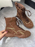 他她（TATA）加絨拳擊靴2025新款休閑運動(dòng)阿甘鞋女鞋時(shí)尚短靴子GPD03DD5 啡色 39 曬單實(shí)拍圖