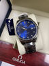 原裝進(jìn)口歐米茄手表男士專(zhuān)用鎢鋼機械表夜光防水男表時(shí)尚高檔名表 本色藍面_標配版+送原裝皮帶 曬單實(shí)拍圖