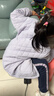 茵曼（INMAN）童裝男女童棉服按扣設計2024冬新款中大童V領(lǐng)休閑外套保暖衣 紫色 140 曬單實(shí)拍圖