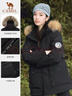 駱駝（CAMEL）戶(hù)外羽絨服冬季新款男女款035拒水絨工裝派克服加厚保暖外套 曬單實(shí)拍圖