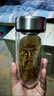 ZSR高檔雙層玻璃杯泡茶杯男士大容量鵝蛋水晶泡茶杯子隔熱保溫茶水杯 (隔熱杯套)鋼本色750 750ml 曬單實拍圖