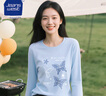JEANSWEST CLUB真維斯T恤女2025新款寬松時(shí)尚春秋款長(cháng)袖女士純棉透氣女款上衣 曬單實(shí)拍圖