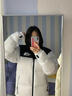 動(dòng)感北面1996莆田北背面羽絨服男女情侶款美版立領(lǐng)拼色保暖百搭外 白色 XL (145-160斤) 曬單實(shí)拍圖
