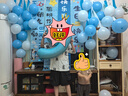 兒童寶寶周歲生日裝飾品氣球男孩女孩派對儀式感場(chǎng)景布置背景墻 藍白色混裝氣球【一套裝】 曬單實(shí)拍圖