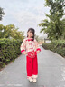 G.DUCKKIDS嬰兒漢服套裝春裝國風(fēng)唐裝抓周宴女寶寶禮服中式過年分體兩件套裝 紅色 80 （建議寶寶8-10公斤 12-24個(gè) 曬單實(shí)拍圖