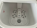 美的（Midea）泡腳桶按摩足浴盆加熱暖腳自動(dòng)按摩洗腳盆泡腳保暖盆理療恒溫高深桶生日禮物送男女友ZL305極地白 曬單實(shí)拍圖