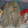 兒童加絨衛褲秋冬季男女童卡通印花保暖休閑褲子寶寶運動(dòng)束腳長(cháng)褲 綠色 100 曬單實(shí)拍圖