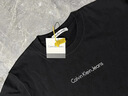 CALVIN KLEIN JEANS重磅純棉CK長(cháng)袖T恤男女新款字母印花上衣寬松百搭學(xué)生打底長(cháng)袖T恤 黑色ck長(cháng)袖 L 曬單實(shí)拍圖