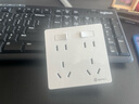 國際電工86型暗裝二開(kāi)十孔插座墻壁電源廚房專(zhuān)用雙五孔帶開(kāi)關(guān)獨立控制面板 暗裝二開(kāi)十孔插座【白色】 曬單實(shí)拍圖