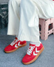 Hummel德訓鞋男新款青少年男鞋時(shí)尚刺繡板鞋情侶運動(dòng)鞋戶(hù)外百搭休閑女鞋 紅色 36 (230mm) 標準運動(dòng)尺碼 曬單實(shí)拍圖