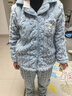 芬騰睡衣秋冬長(cháng)毛絨加絨加厚翻領(lǐng)長(cháng)袖家居服套裝女 曬單實(shí)拍圖