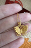 中銀億金花絲蝴蝶黃金項鏈女古法足金吊墜掛墜生日中秋節禮物送女友老婆 古法花絲蝴蝶吊墜+足金鏈-活動(dòng)款【金重約5.2g】 曬單實(shí)拍圖